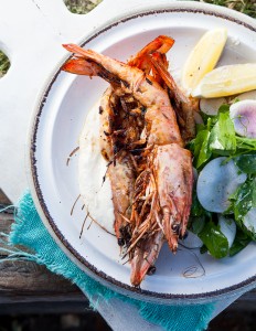 Three Blue Ducks Byron Bay Prawn dish