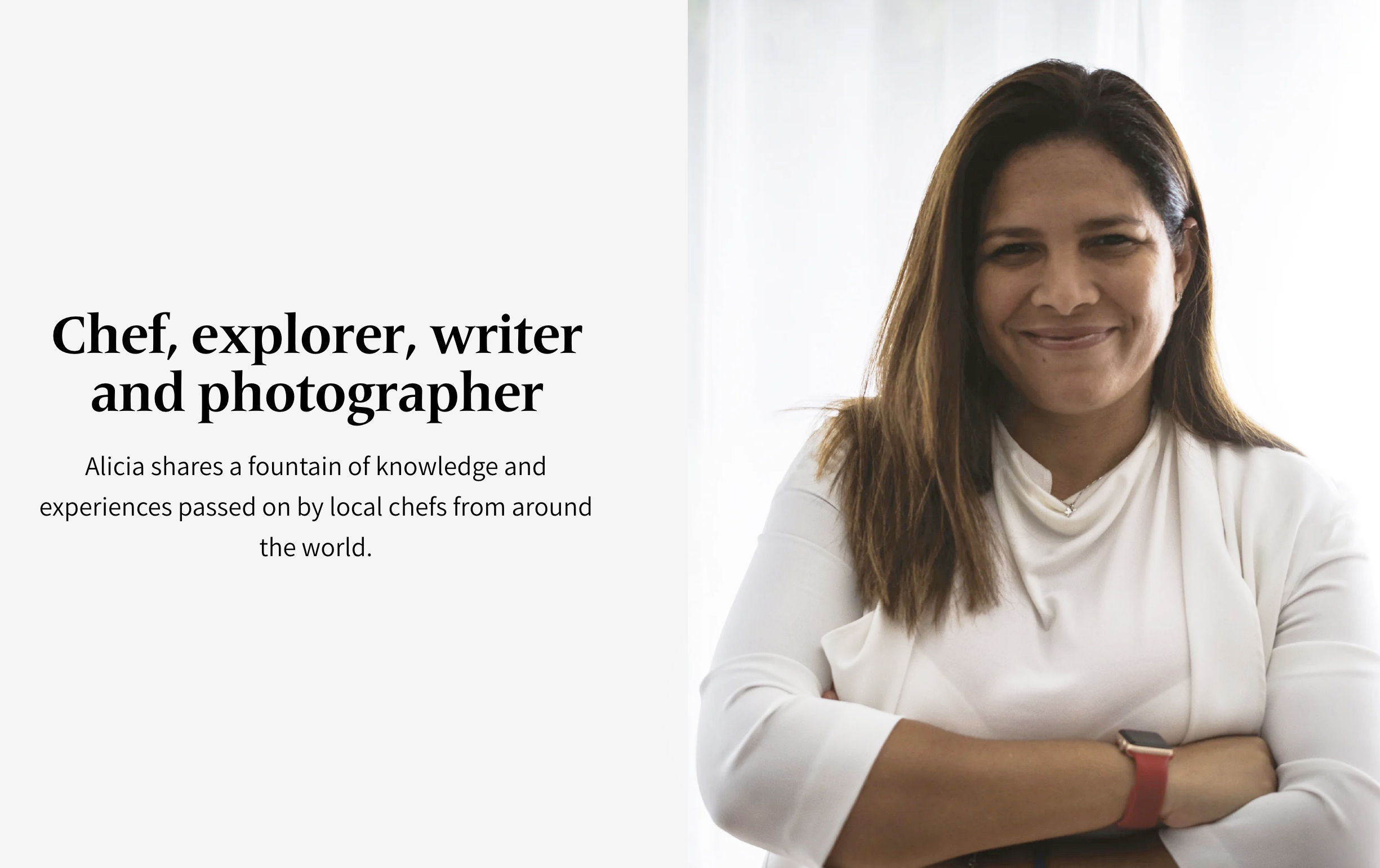 Alicia Santana mentorship with Food Photographer Nelly le Comte