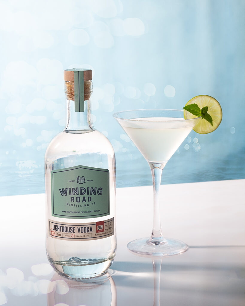 Nelly le Comte Photography Vodka lemon Martini Product Photography